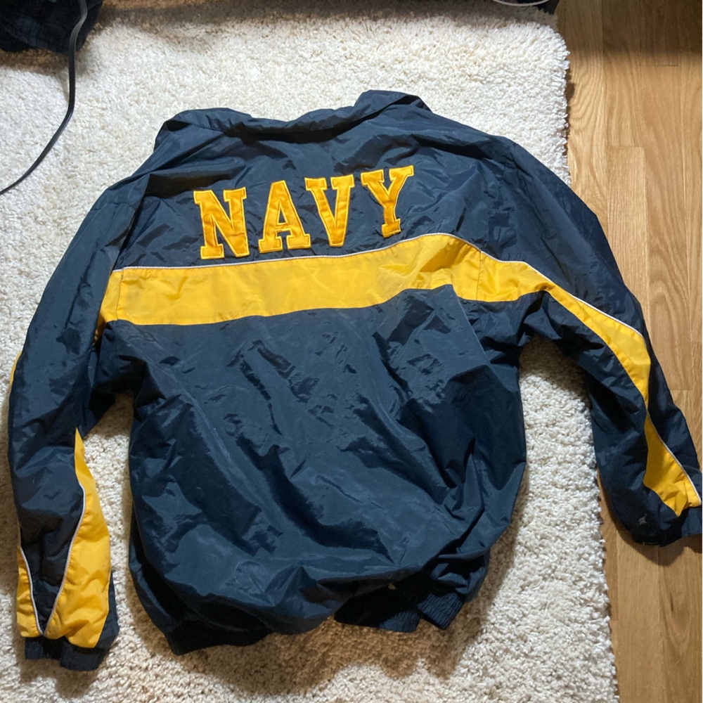 Navy windbreaker